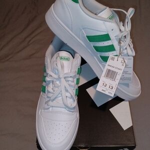 Adidas White and Green Sneakers